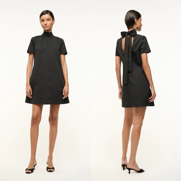 STAUD NWT Ilana Black Mini Dress XS - Picture 1 of 4